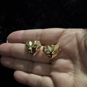 Gold Heart-Shaped Earrings